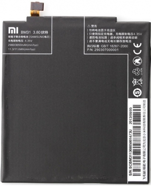 Baterie Xiaomi BM31 3,8V 3050mAh Li-Ion – originální
