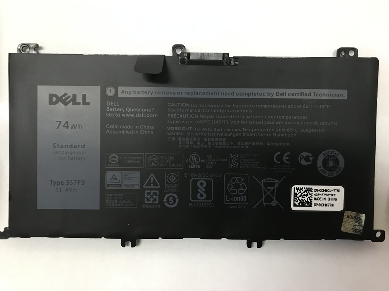 Dell 451-BBPZ Baterie Dell 71JF4, 0GFJ6, 357F9 pro Inspiron 7559, 7566, 7567 11,4V 74Wh - originální
