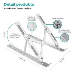 NTL PWS01 stojan na notebook do 17", 6 poloh