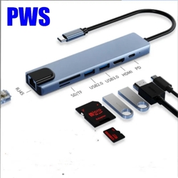 NTL PWS7IN1-12 7 Port USB-C Hub 3.0 Dock Adapter