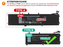 Dell 451-BCQB Baterie Dell V0GMT/TJDRR pro Dell G7 17 7700/Inspiron 7500/Vostro7500 11,4V 56Wh  Li-Ion- originální