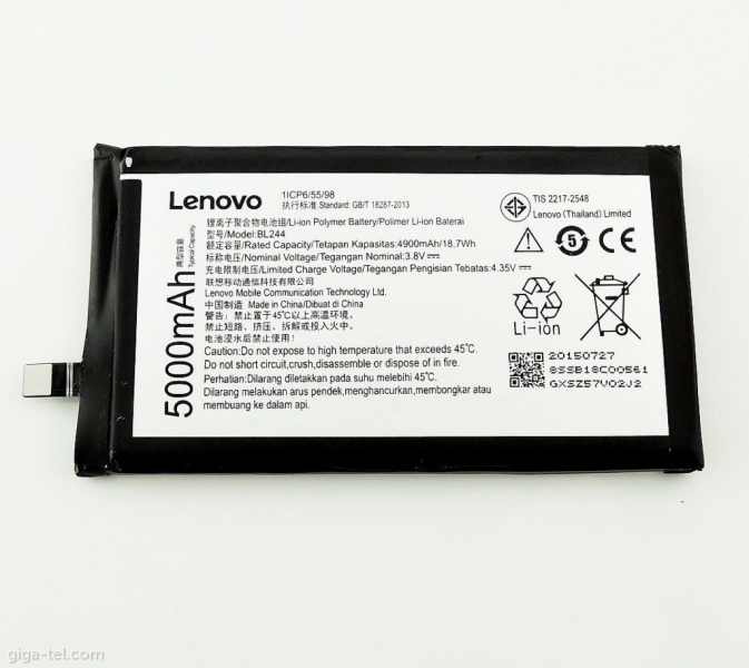 Baterie Lenovo BL244 pro Lenovo Vibe P1 5000mAh Li-Ion – originální