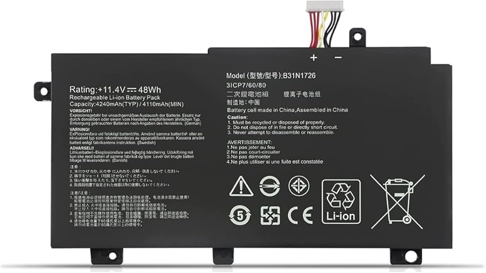 NTL AS3134 Baterie Asus B31N1726, pro Asus TUF FX505, FX706 11,4V 48Wh Li-Pol - neoriginální