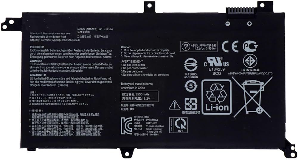 NTL AS3135 Asus B31N1732 Baterie Asus B31N1732 pro Asus VivoBook S14 11,52V 42Wh Li-Ion - neoriginální