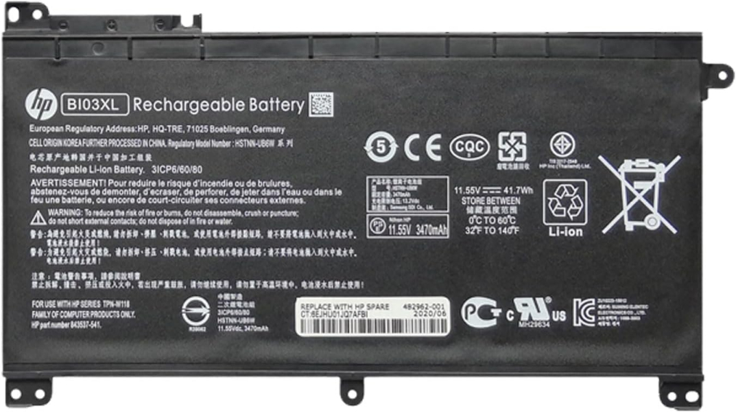 HP ON03XL Baterie HP BI03XL/HSTNN-UB6W pro HP Pavilion x360 13-u/m3-u/HP Stream 14-ax 15,55V 41,5Wh Li-Pol - originální
