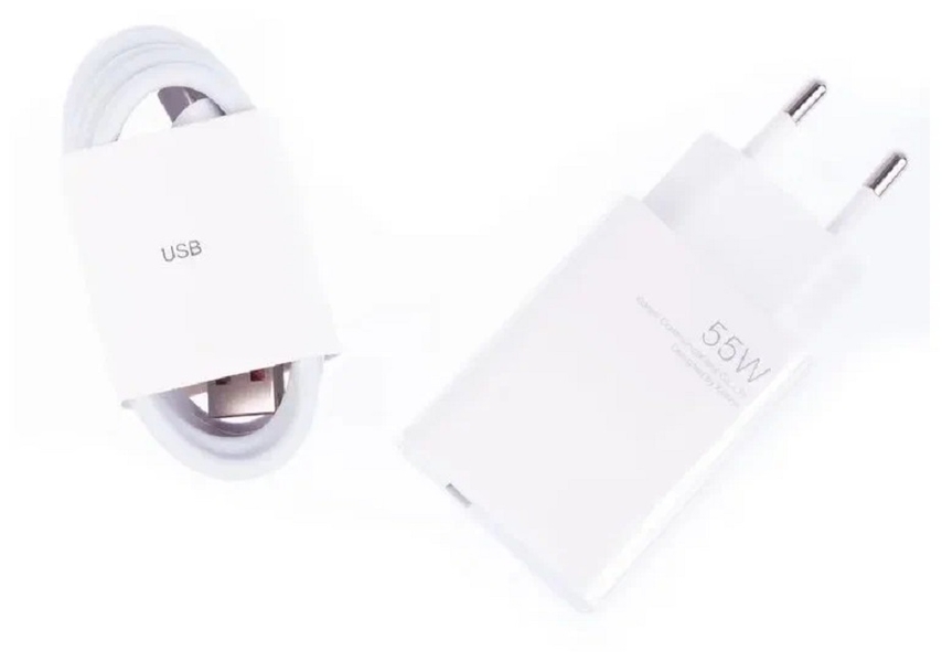 Xiaomi MDY-12-EQ originální síťová rychlonabíječka Xiaomi MDY-12-EQ + USB-C (Type-C) datový kabel v bílé barvě 5A, 55W